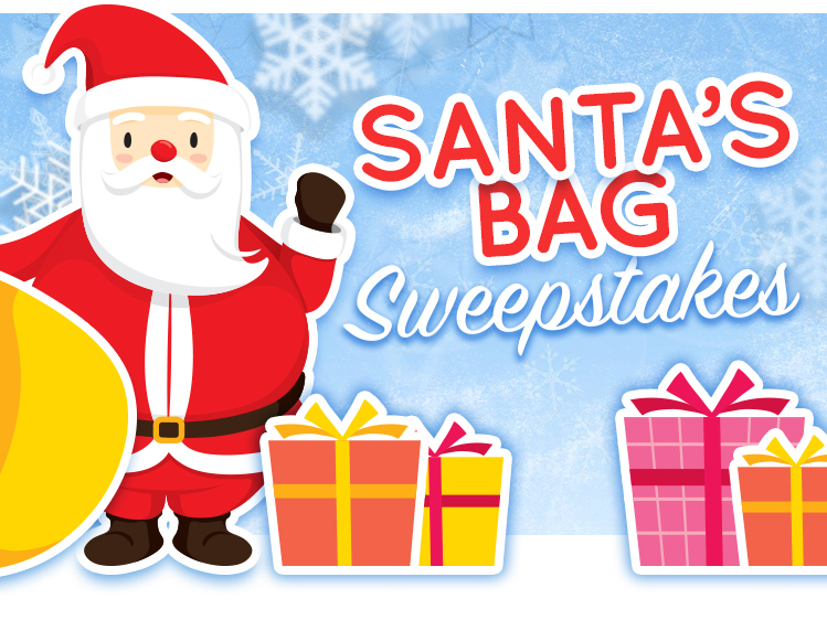 Santa-Sweepstakes Enter For a Chance to Win Santa's Bag of Goodies